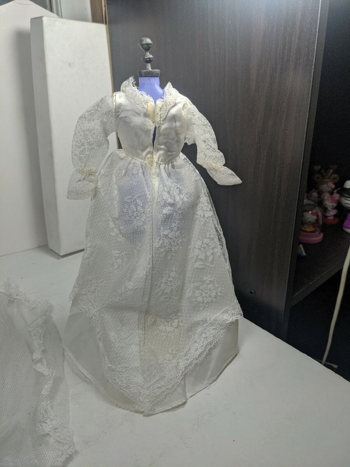 Vintage Barbie clone wedding dress and veil