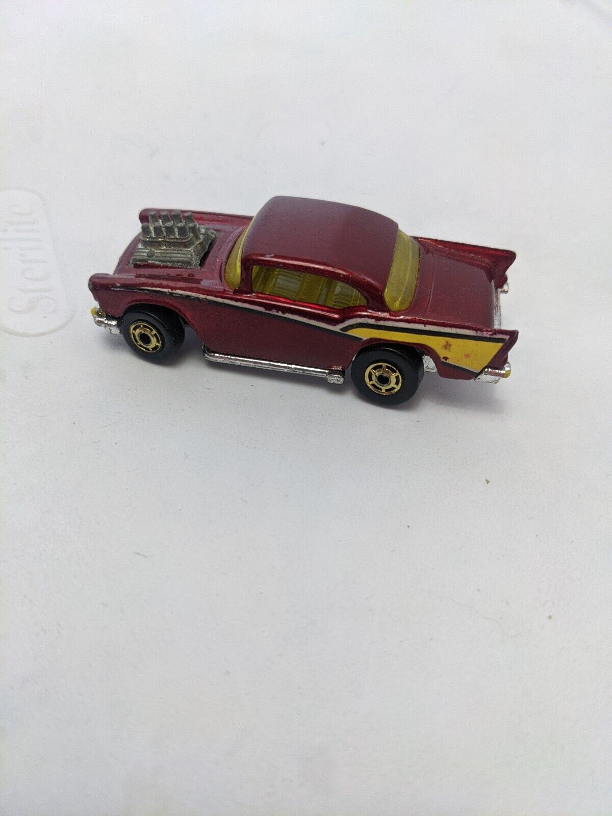 1976 Chevy '57 hot wheels Malaysia dark red