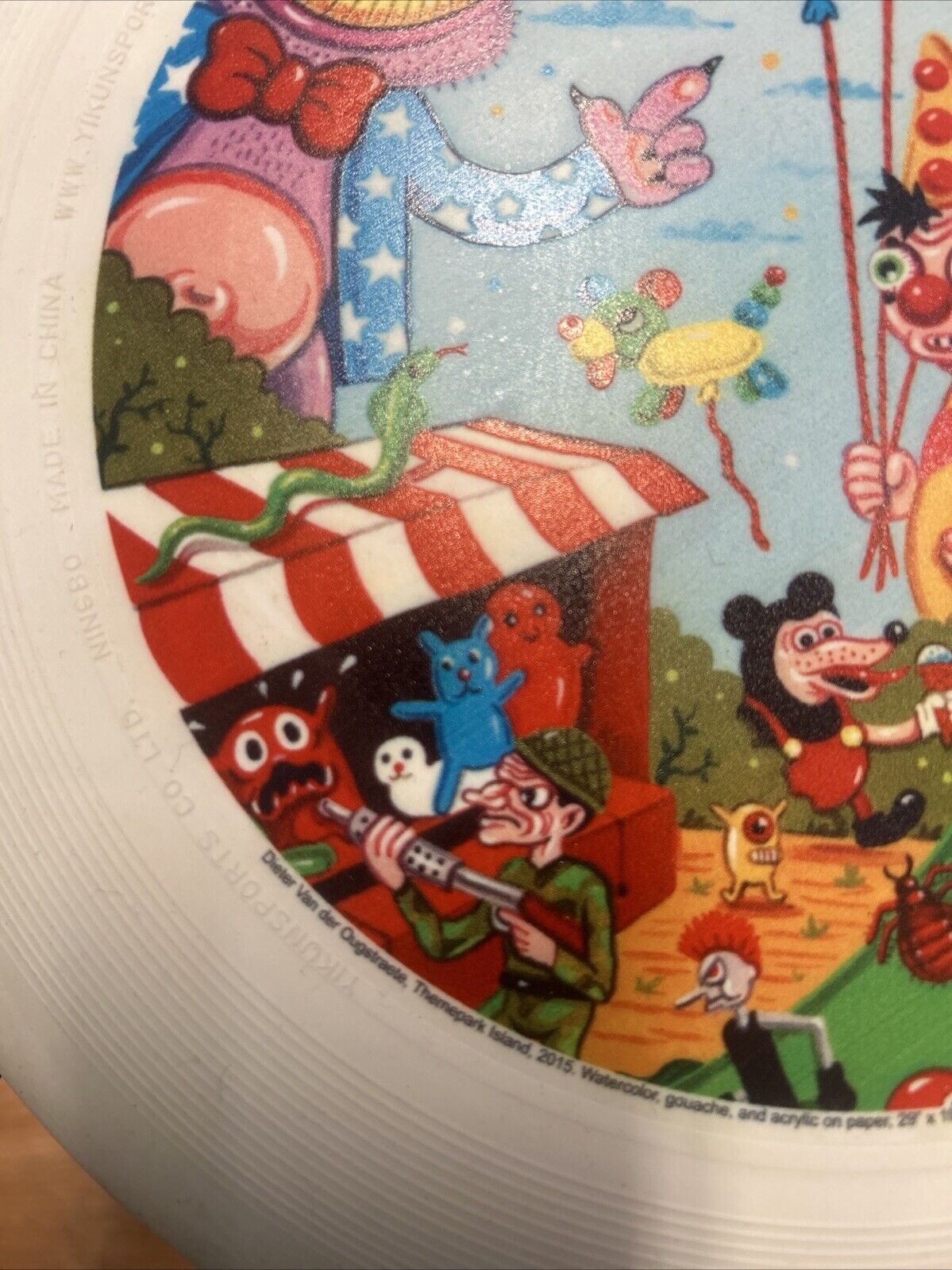 Dieter Van Der Ougstraete Themepark Island Frisbee Disc Pop Art For TMA Toledo