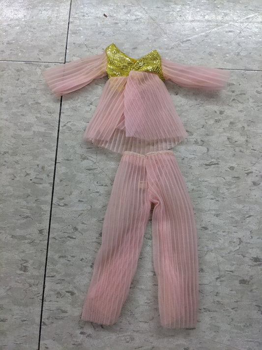 Vintage Maddie Mini Mod Fashion Outfit Fits Barbie 11.5" Clone Sheer Pink gold