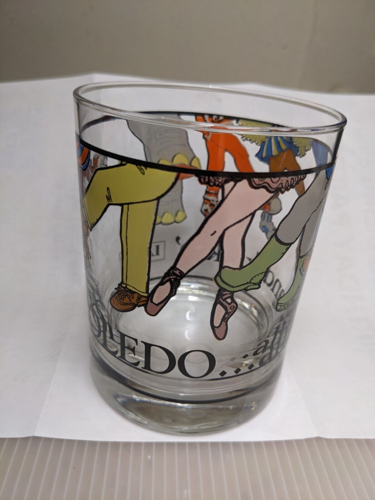 vintage Toledo libbey glass alive and kickin roller skate shoes elephant Rare