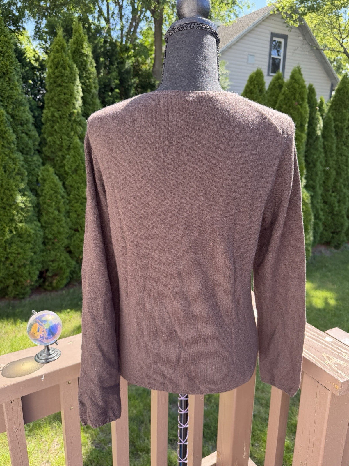 Charter Club Brown 100% Cashmere Pullover Sweater sz M