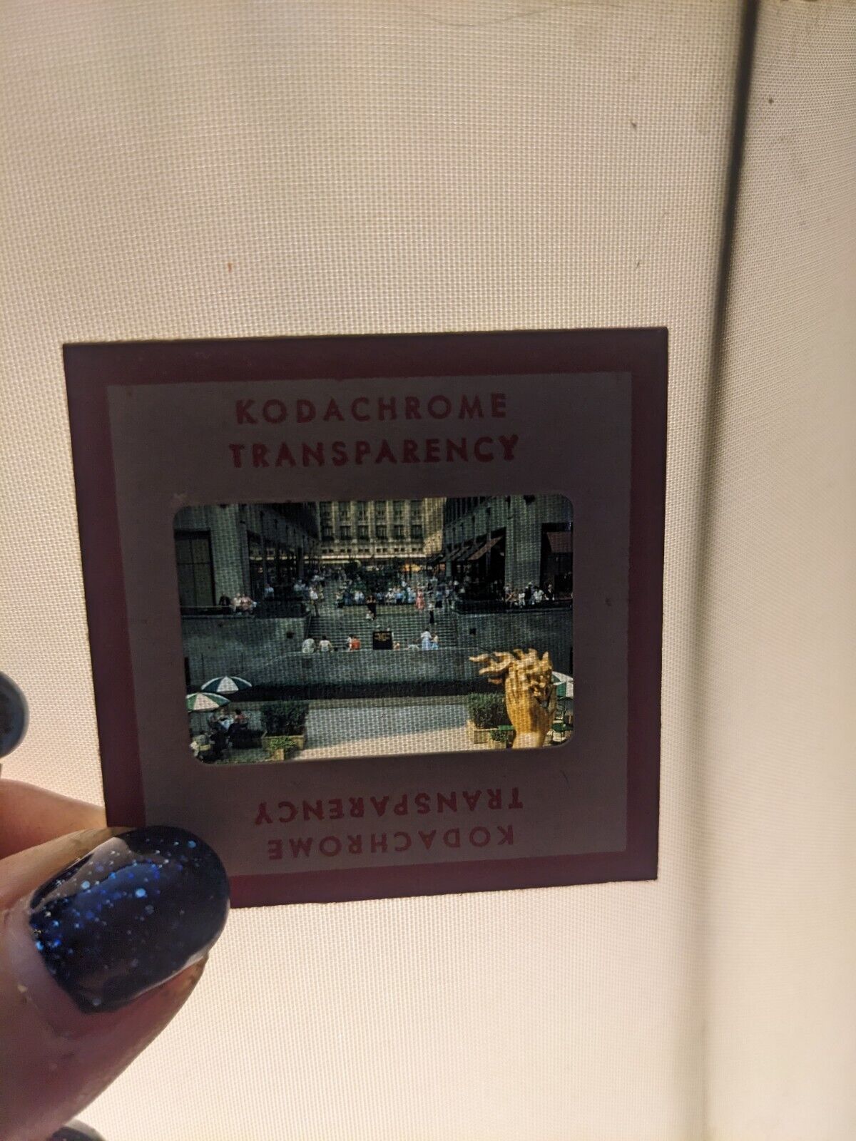 ROCKEFELLER CENTER New York City 1950's Or 60s 35mm SLIDE Found Photo VINTAGE