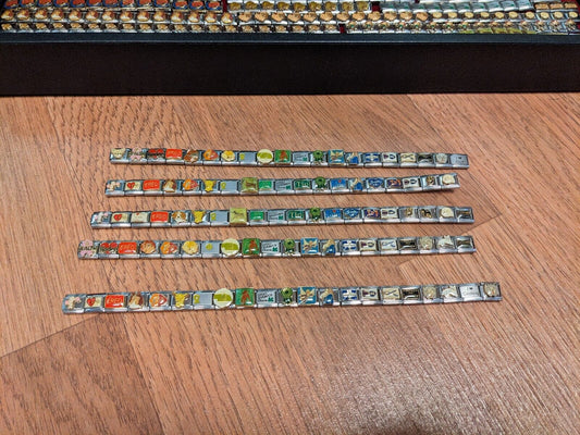 1 Premade Italian Charm Bracelet Filled With Rainbow Random Charms