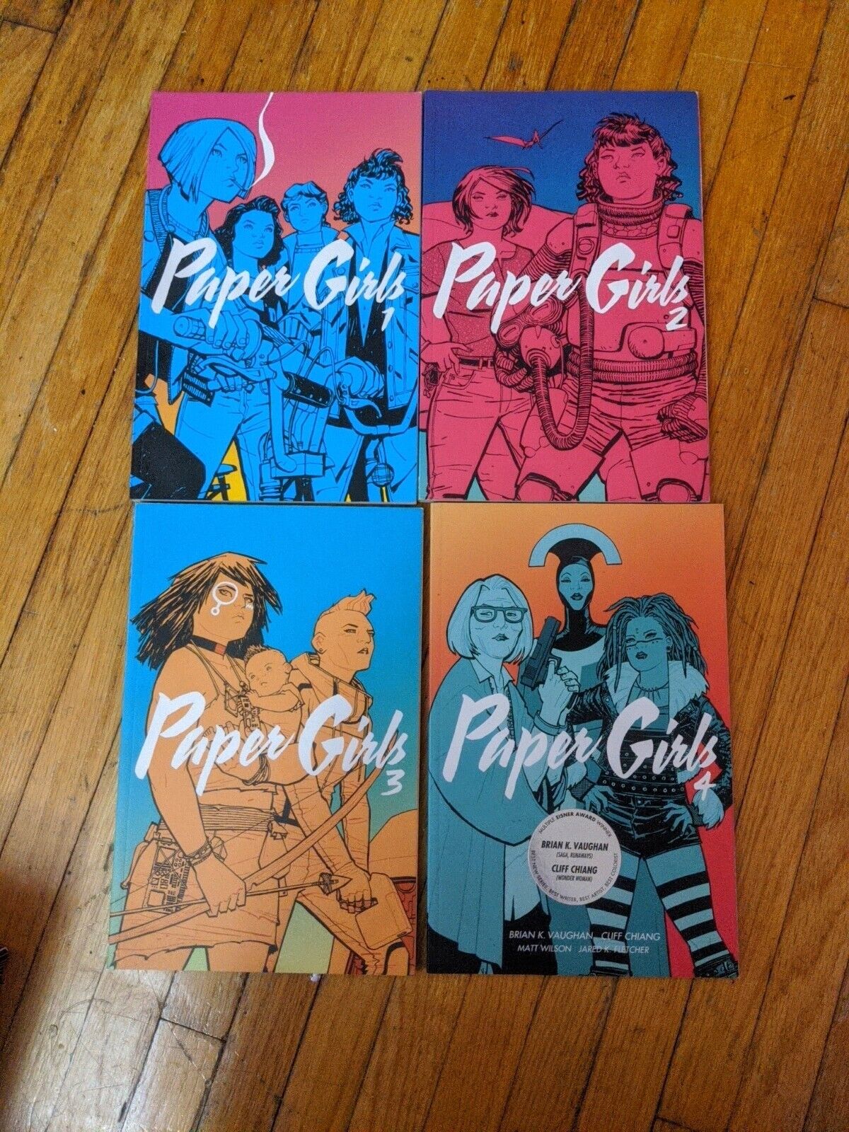 Paper Girls Vol 1 2 3 4 TPB Lot Brian K Vaughan Cliff Chiang Image Paperback 1-4