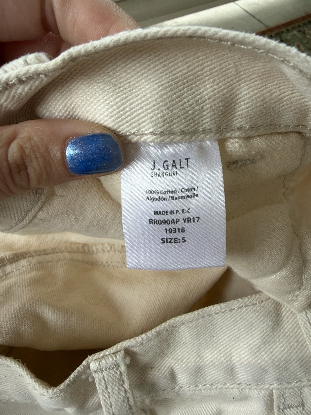 J. Galt Women's Light Wash Blue Denim Slim Straight Jeans 5-Pocket 100% Cotton S