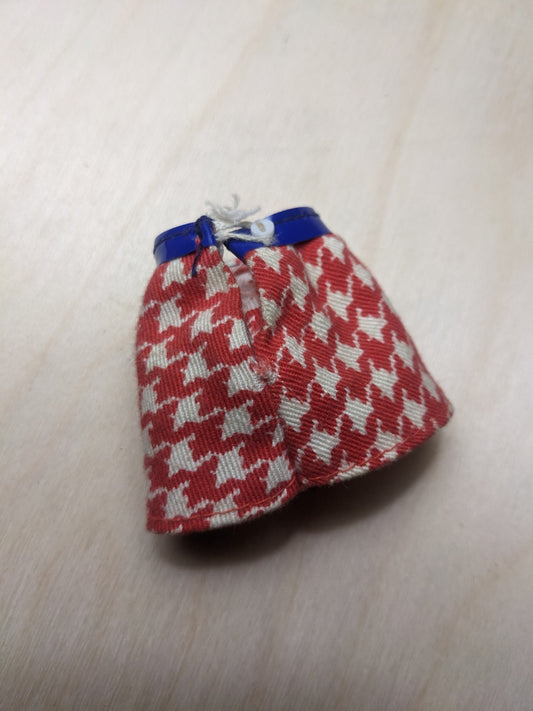 Mattel Barbie #7259 Vintage 1975 Growing Up Skipper Red White Mini Skirt