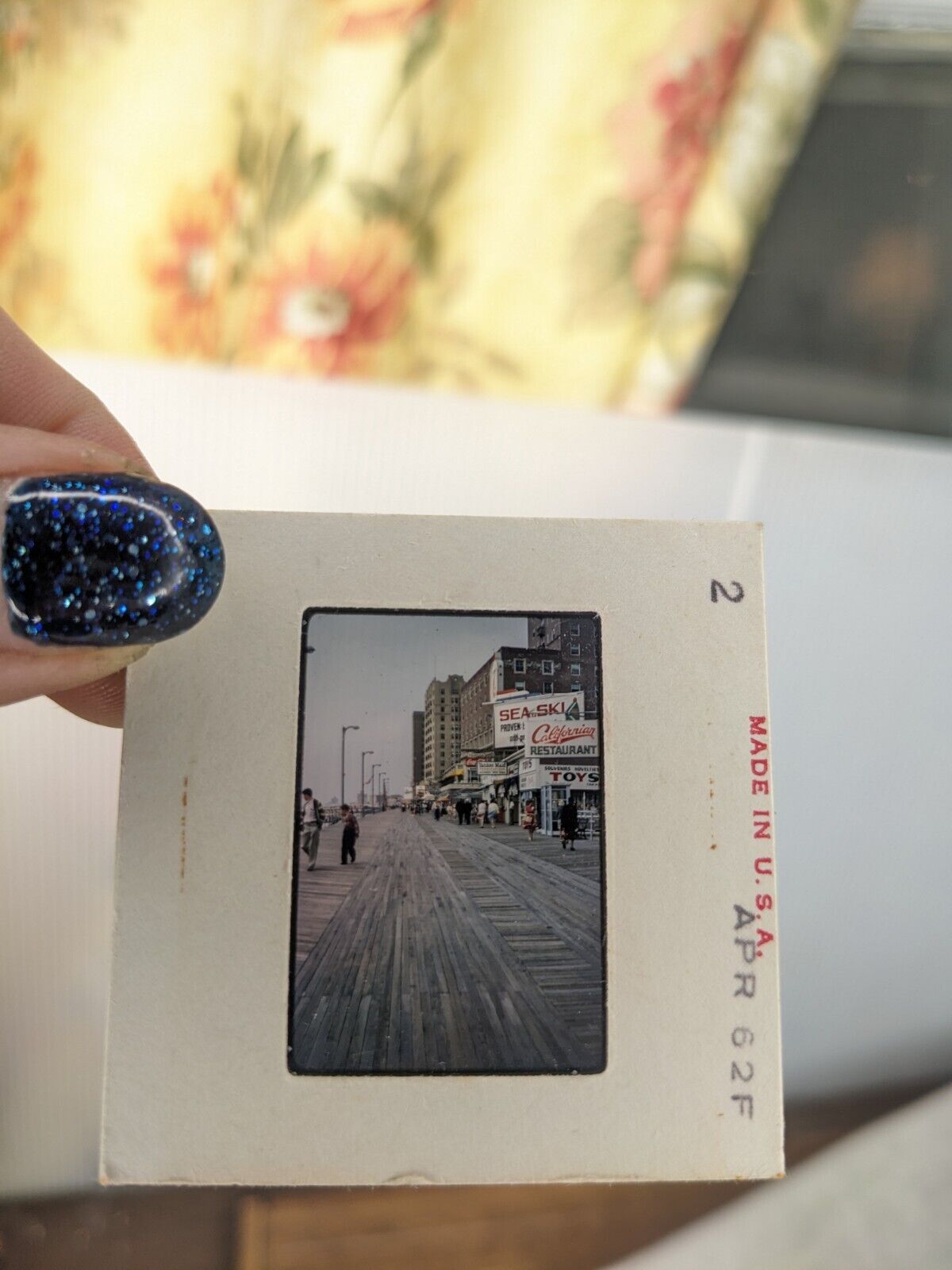 35mm Ektachrome Slide Atlantic City New Jersey NJ 1962 Boardwalk