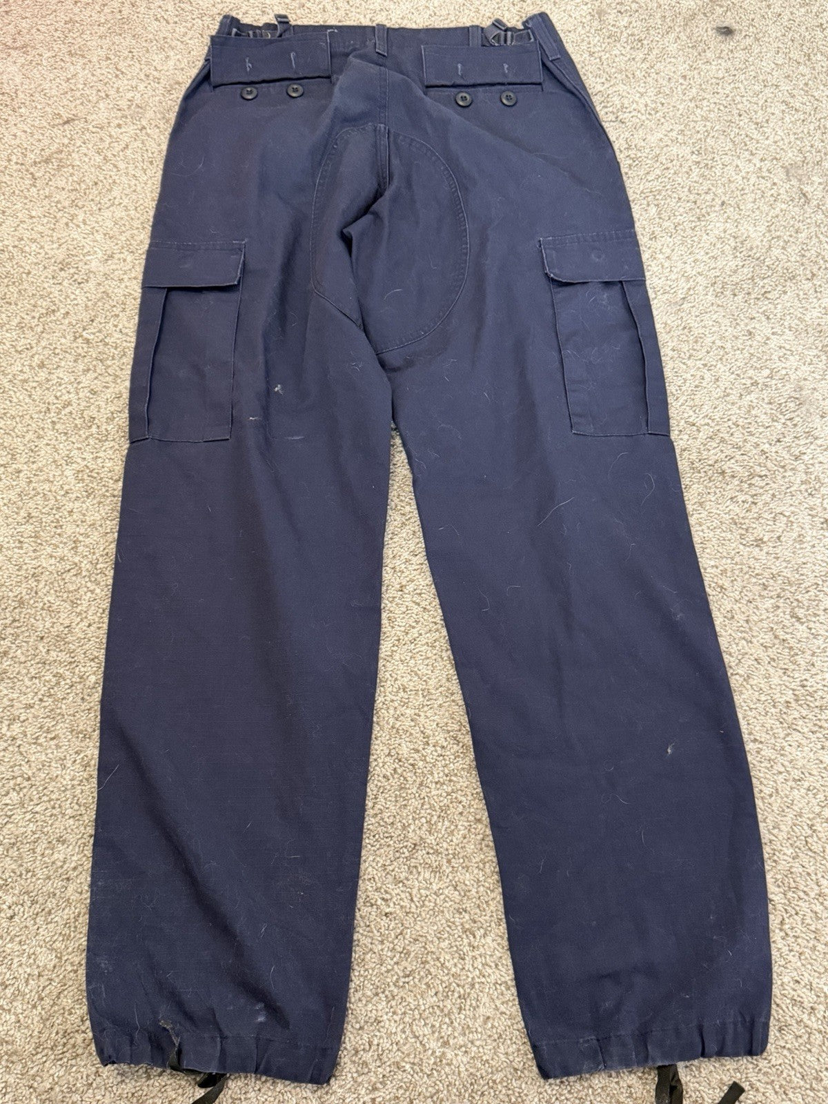 VF Imagewear Pants Men's Size 34 Navy Blue Slash Pocket Flat Front Straight Wool