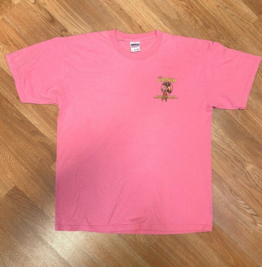 Vintage “The Conch” Graphic Tee Shirt Size Large pink Mermaid