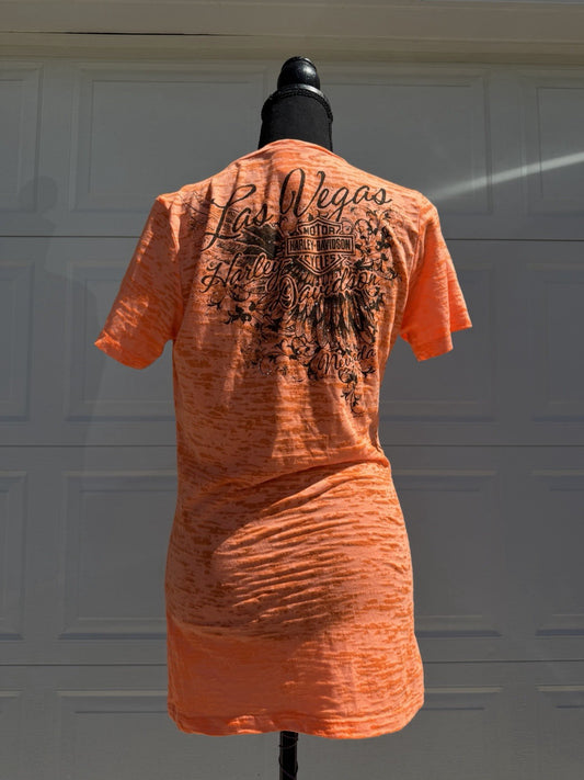 Harley Davidson Las Vegas Y2K Women’s XL Bedazzled Shirt
