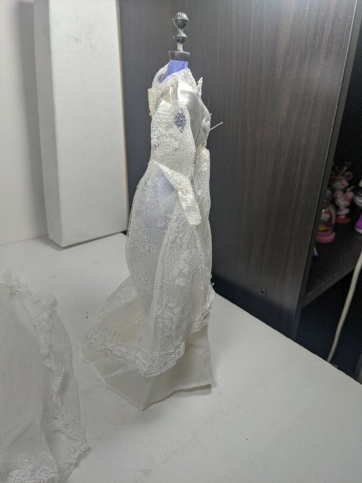 Vintage Barbie clone wedding dress and veil