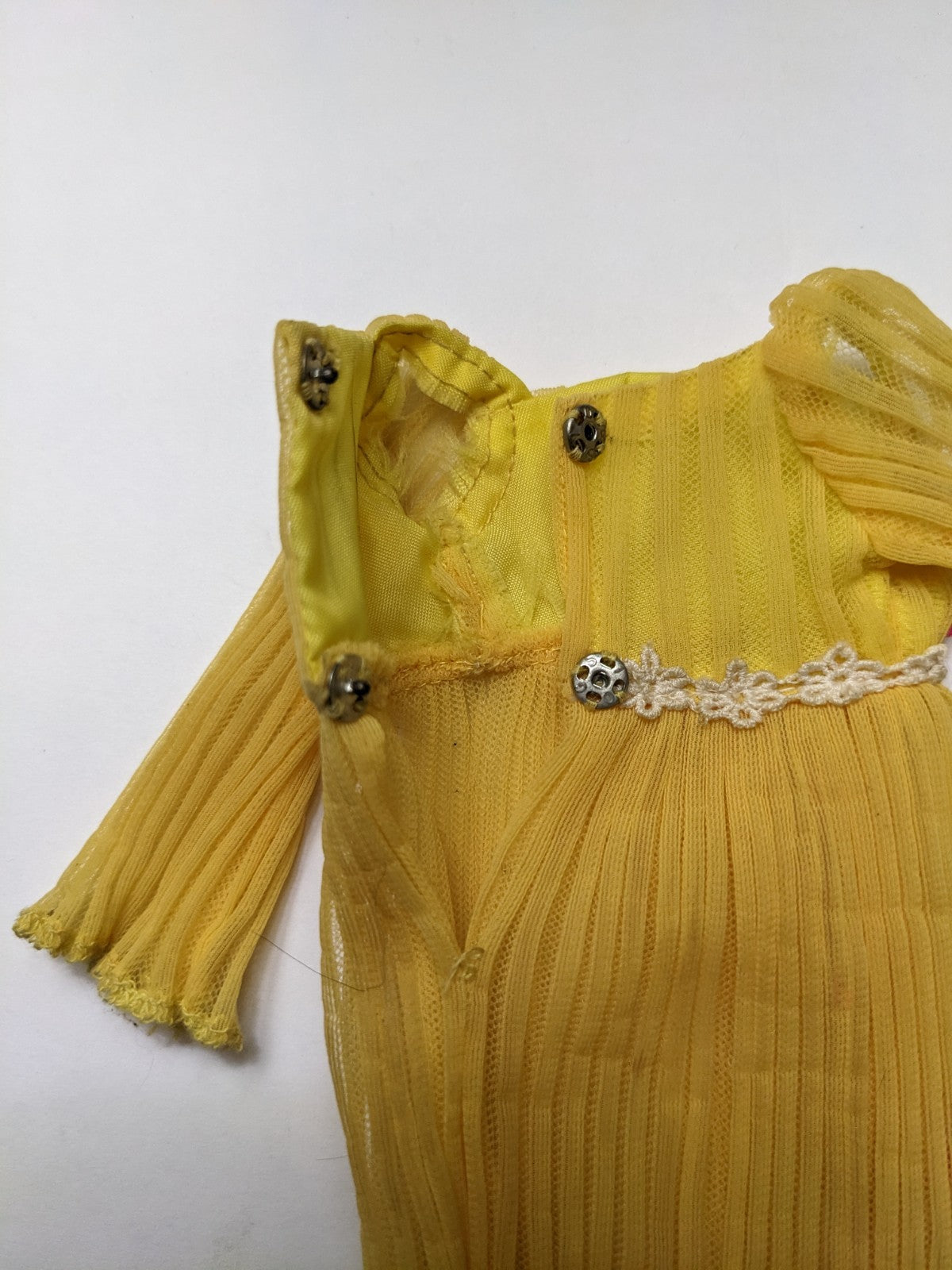 Vintage 1970 Mattel Barbie Clothes Lemon Kick #1465 Mod Era Top Yellow Tunic