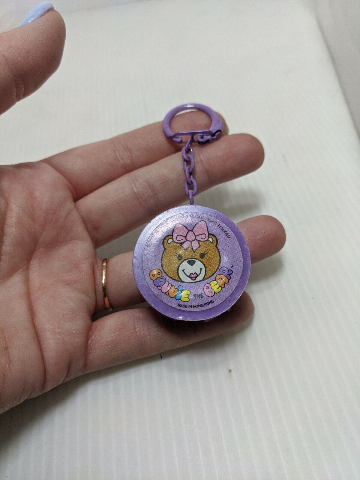 Rare VINTAGE BONNIE THE BEAR supplies pencil sharpener keychain Hong Kong