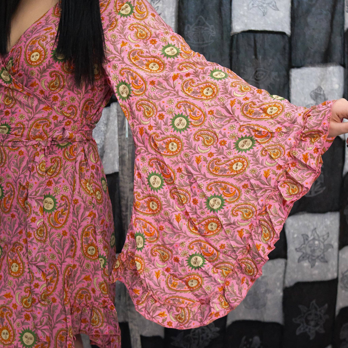 Dreamy Whimsy Mini Wrap Dress with Pockets