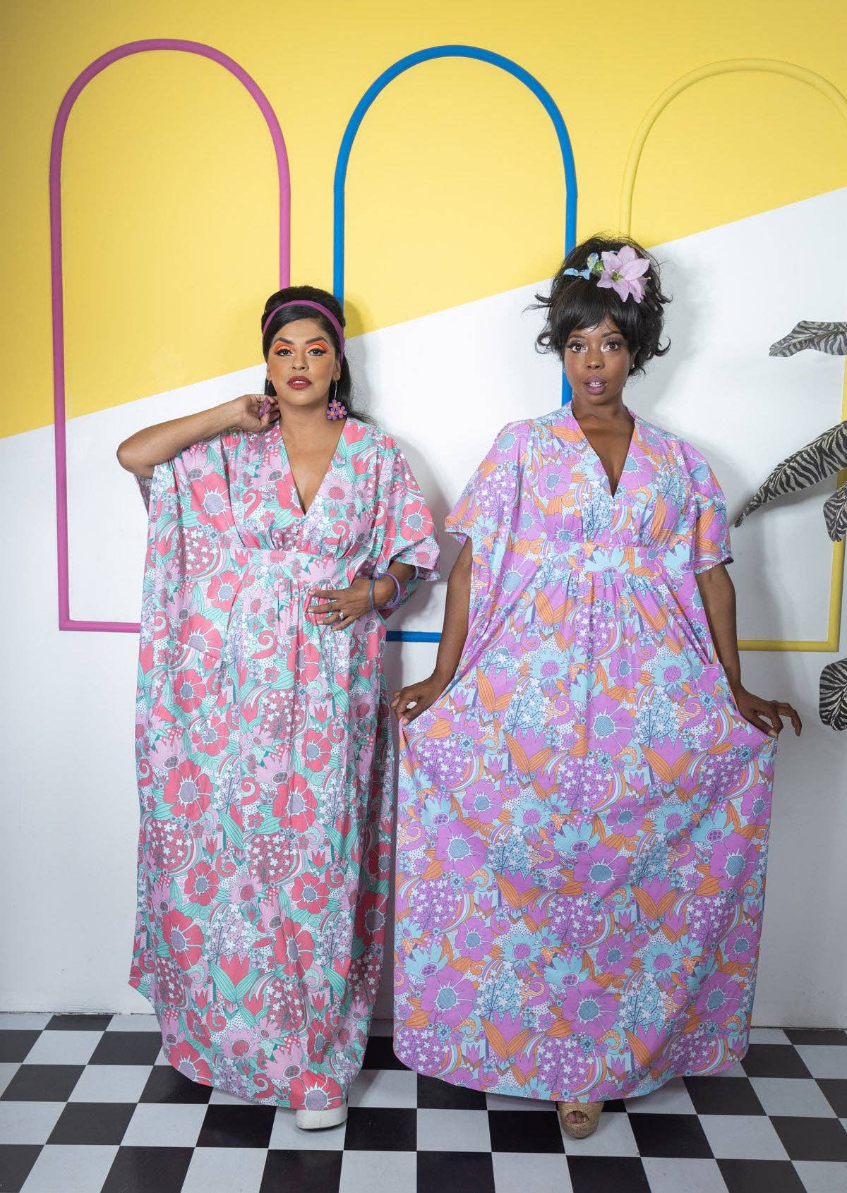 Floral Pocket Caftan in Watermelon