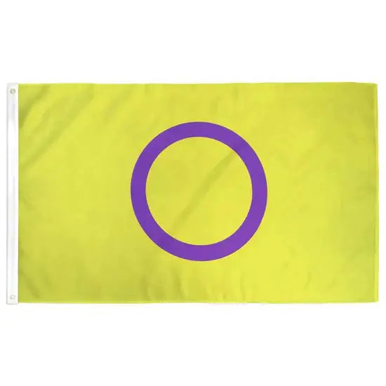 Flag with a purple circle on a yellow background