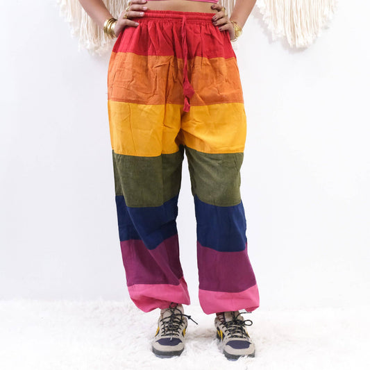 Rainbow Pride Cotton Harem Pants