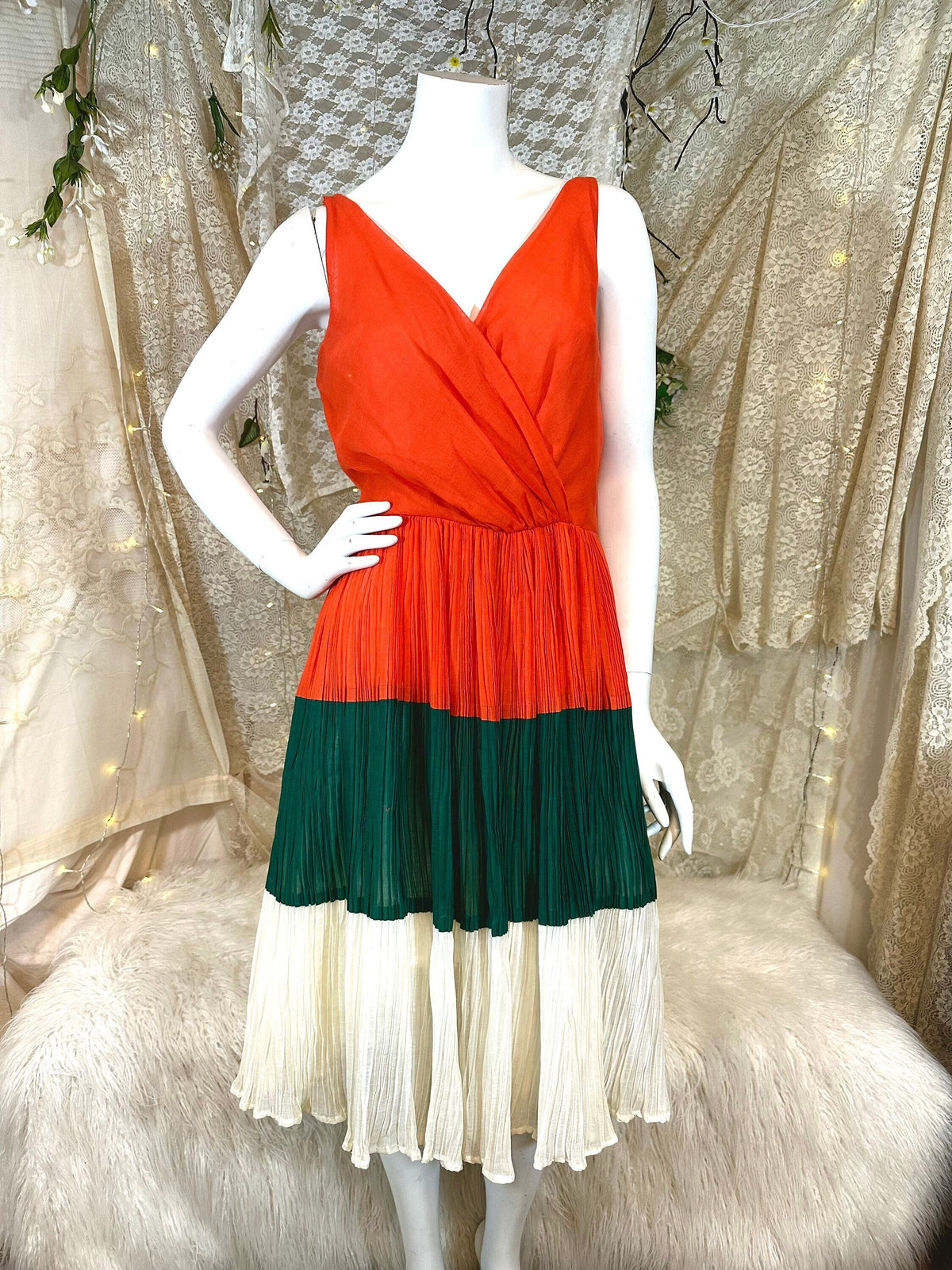 Lilly Diamond of California Tricolor Dress as is Large - House of Dow
