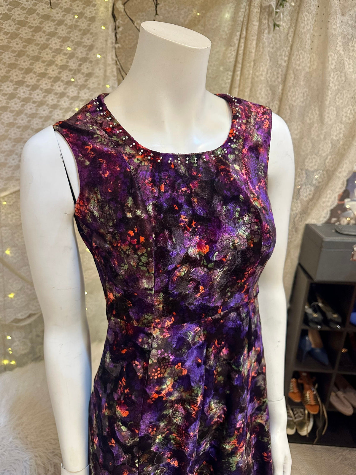 1960’s Rare Vintage Japanese Amazing Velvet Maxi Dress - House of Dow