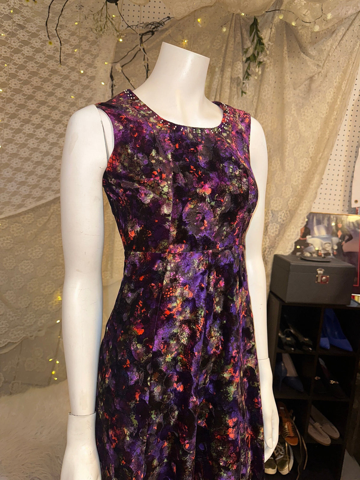 1960’s Rare Vintage Japanese Amazing Velvet Maxi Dress - House of Dow