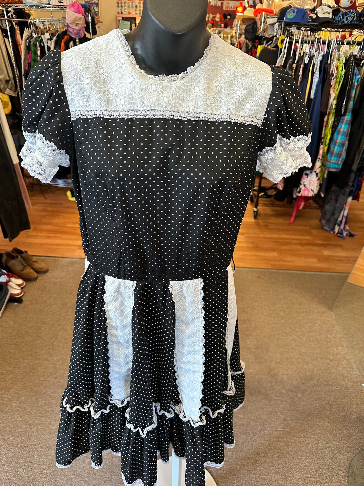 1970's Partner Please Black and White Square dancing dress - House of Dow
