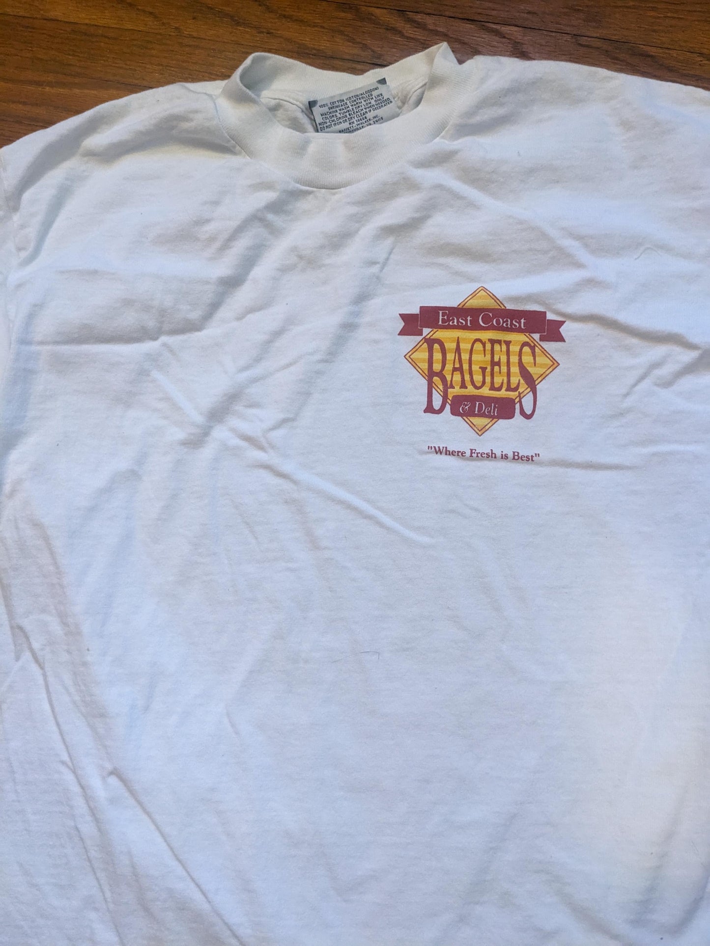 Fresh is best! Deadstock East Coast Bagel t-shirt sizes Small to XXL