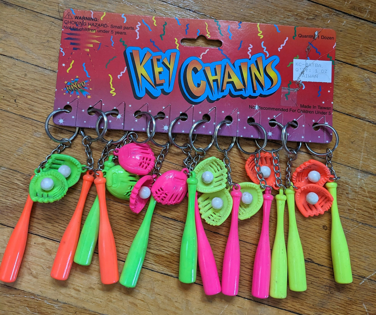 80s 90s deadstock neon keychain lot for Loot Grab Bags