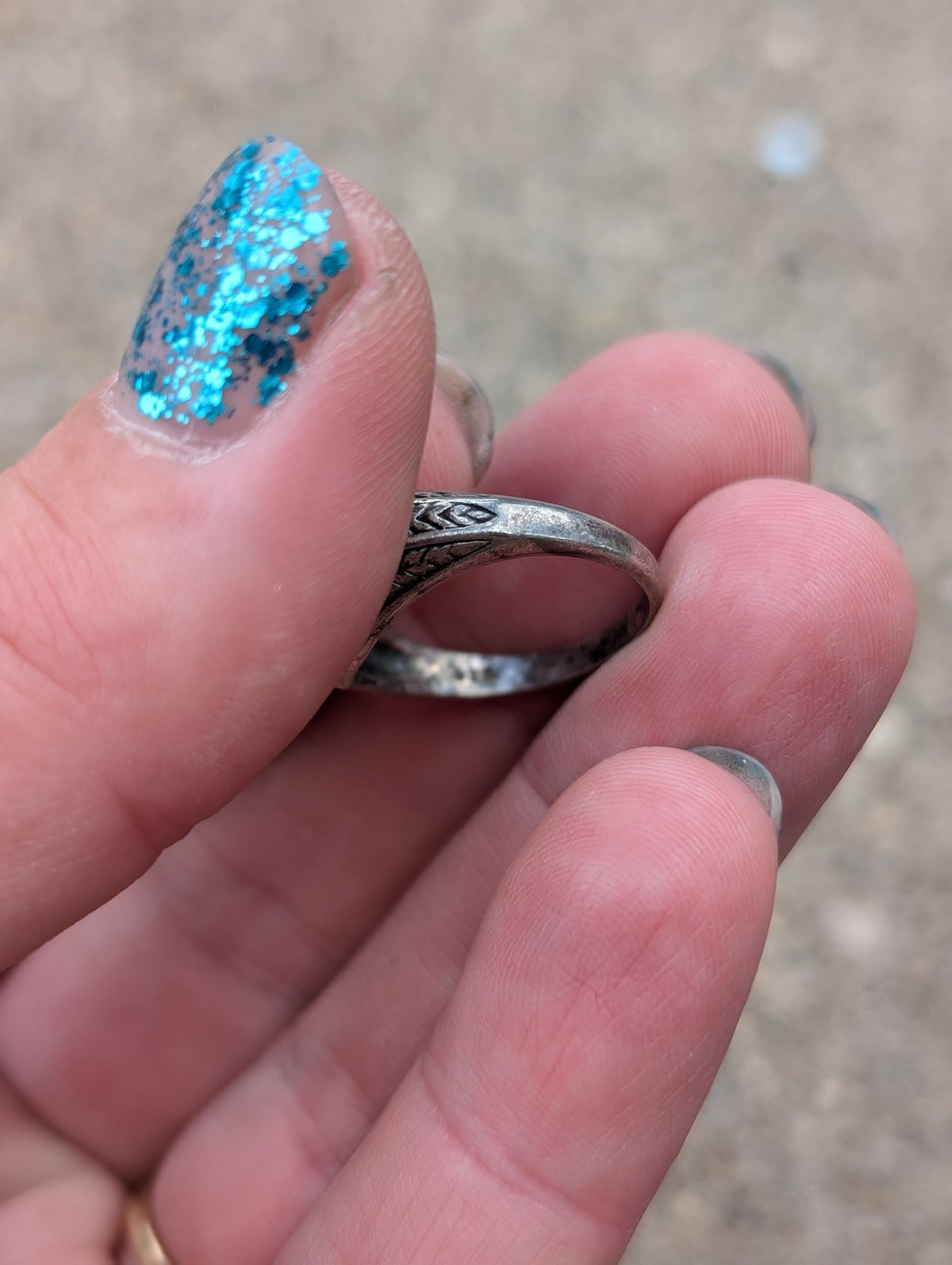 Silver Art Deco Style ring size 7 - House of Dow