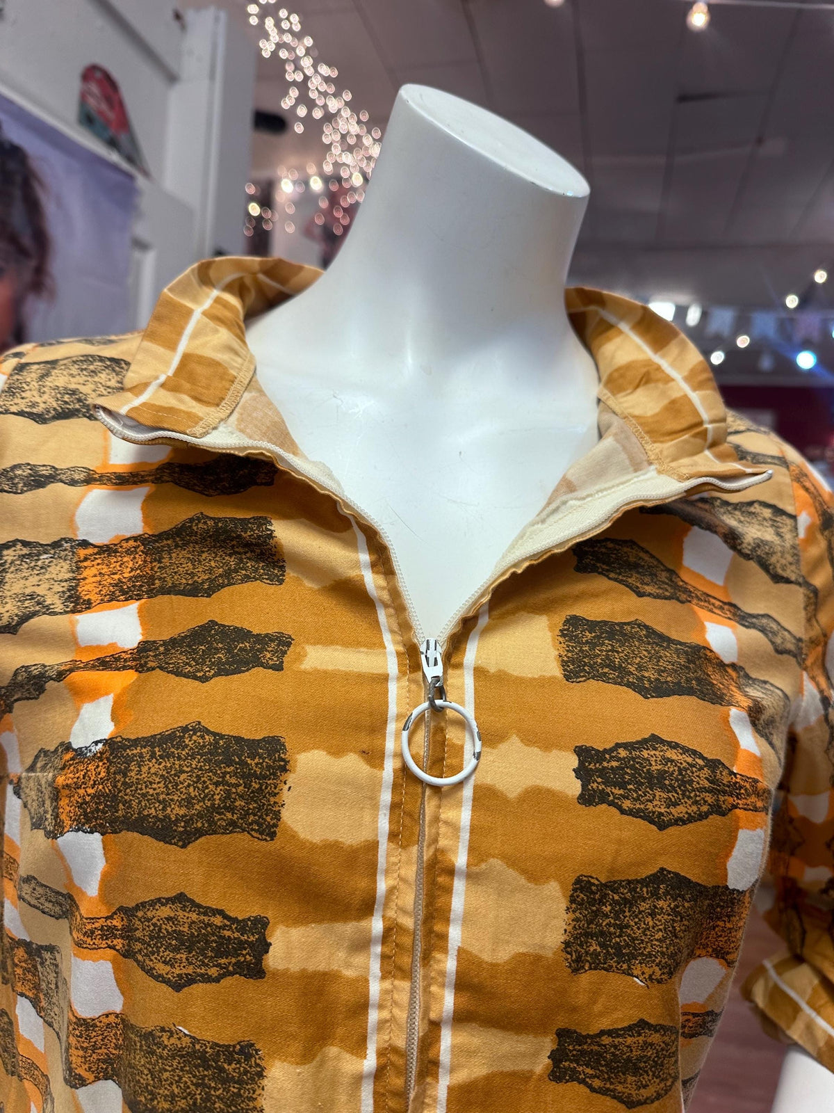 1970's Vera Neumann Cigar Wrap or Tiger O-ring tunic Dress - House of Dow