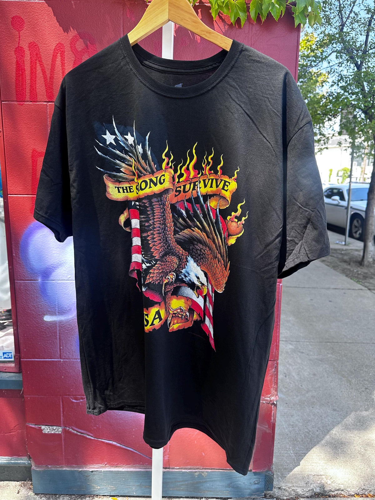 Y2K Eagle Flag Novelty Deadstock Shirt xxl - House of Dow