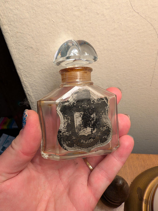 Baccarat Cristal Bottle Perfume from Guerlain, circa 1900 Paris France w label
