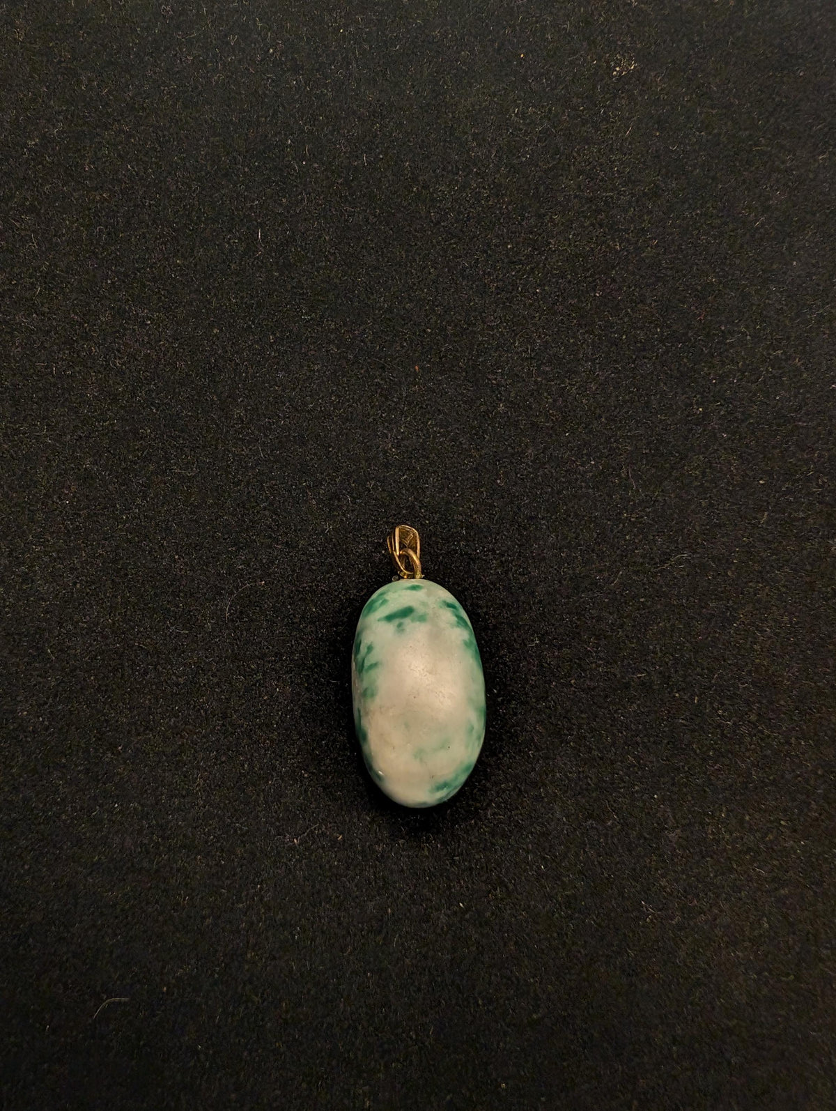 Green Dot Spotted Jade Tumbled Natural stone Pendant - House of Dow