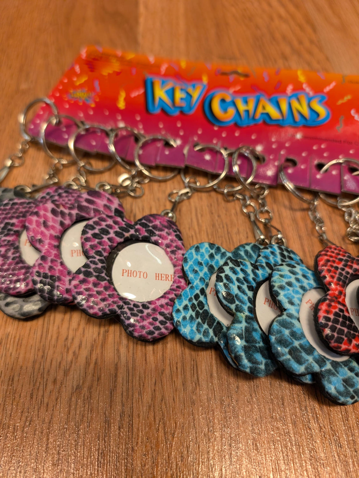 90s deadstock Snakeskin Flower photo frame keychain lot for Loot Grab Bags - House of Dow