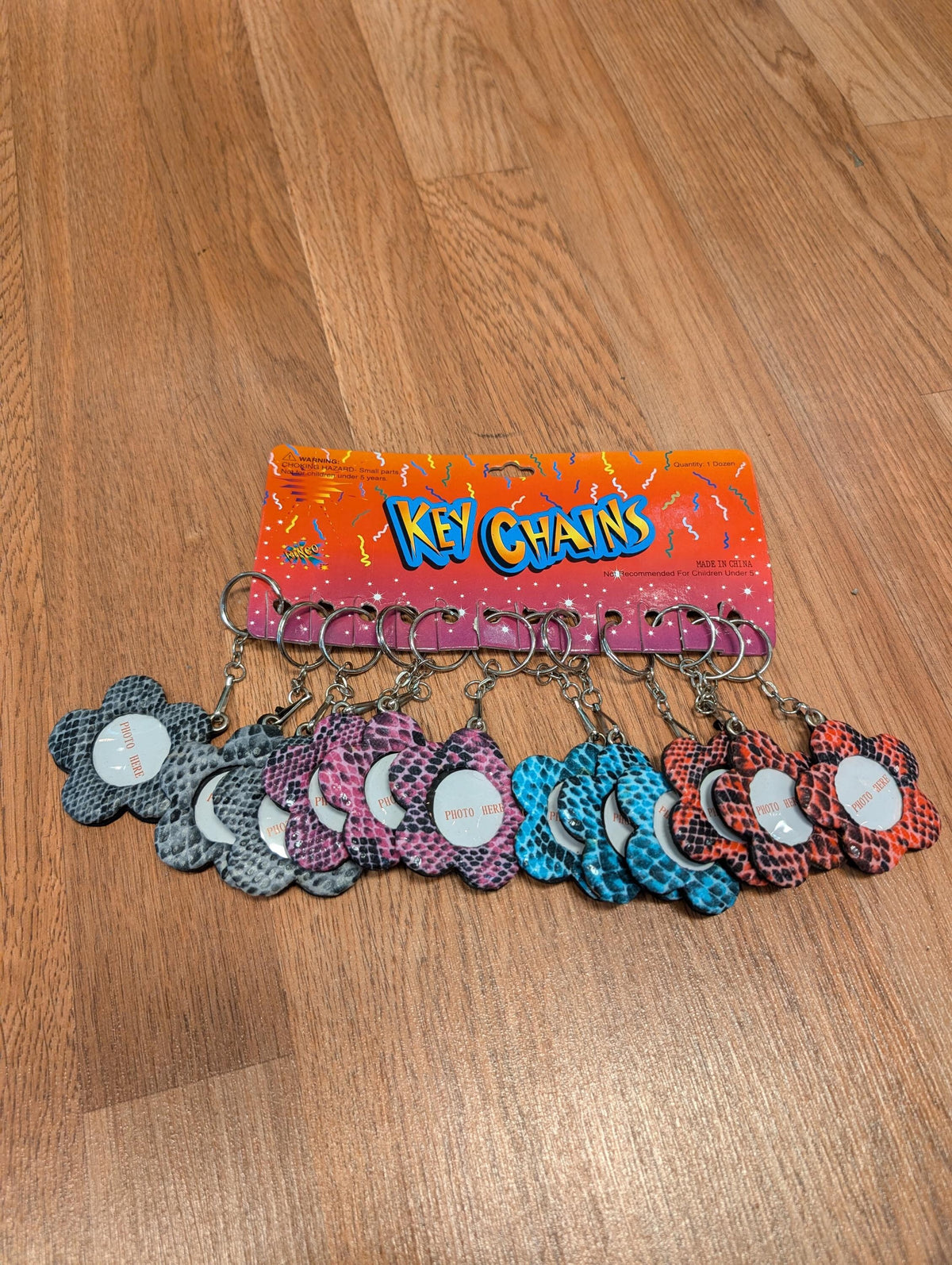 90s deadstock Snakeskin Flower photo frame keychain lot for Loot Grab Bags - House of Dow