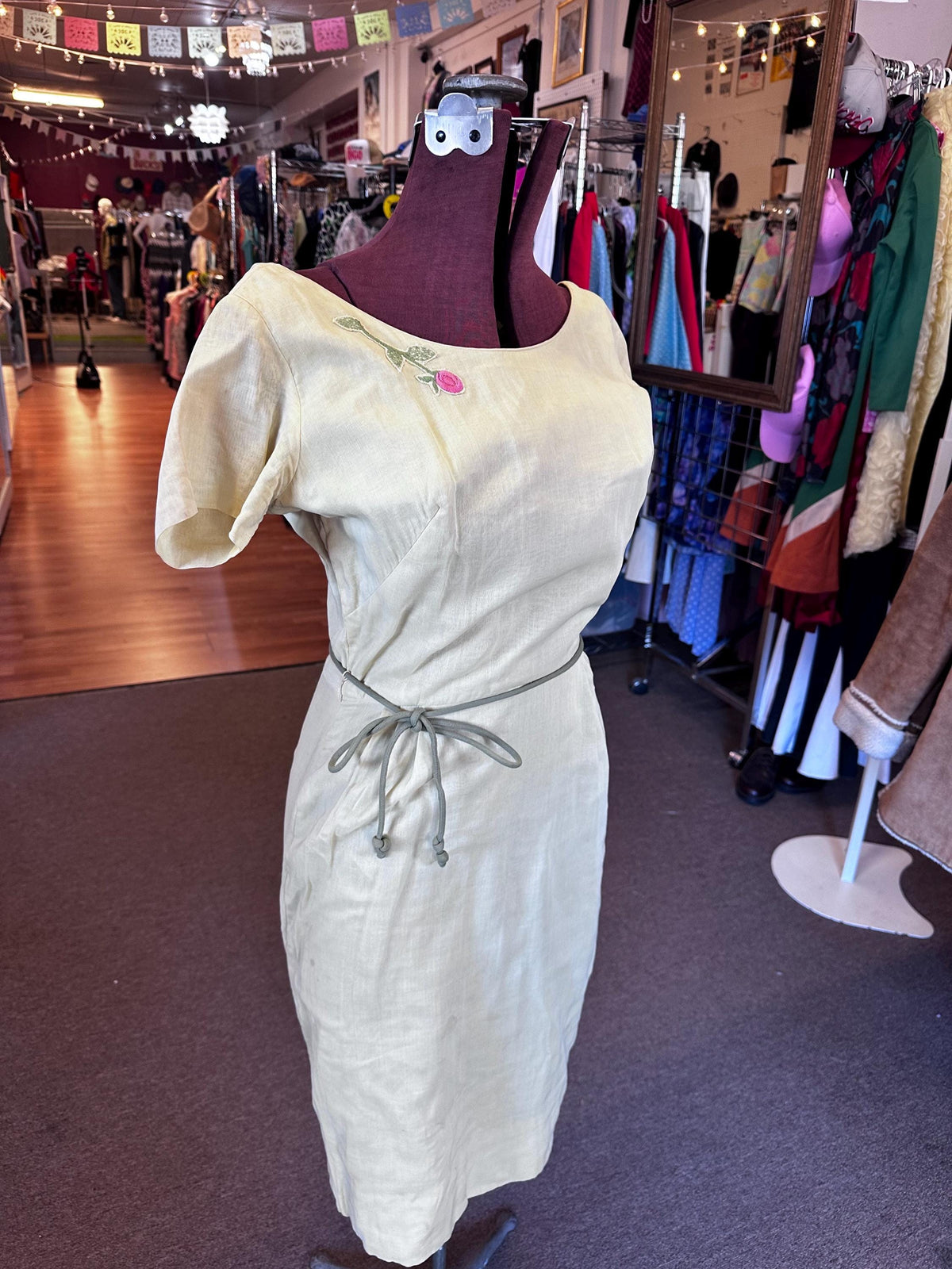 1950’s Adele Martin 100% Cotton Wiggle Dress as is - House of Dow