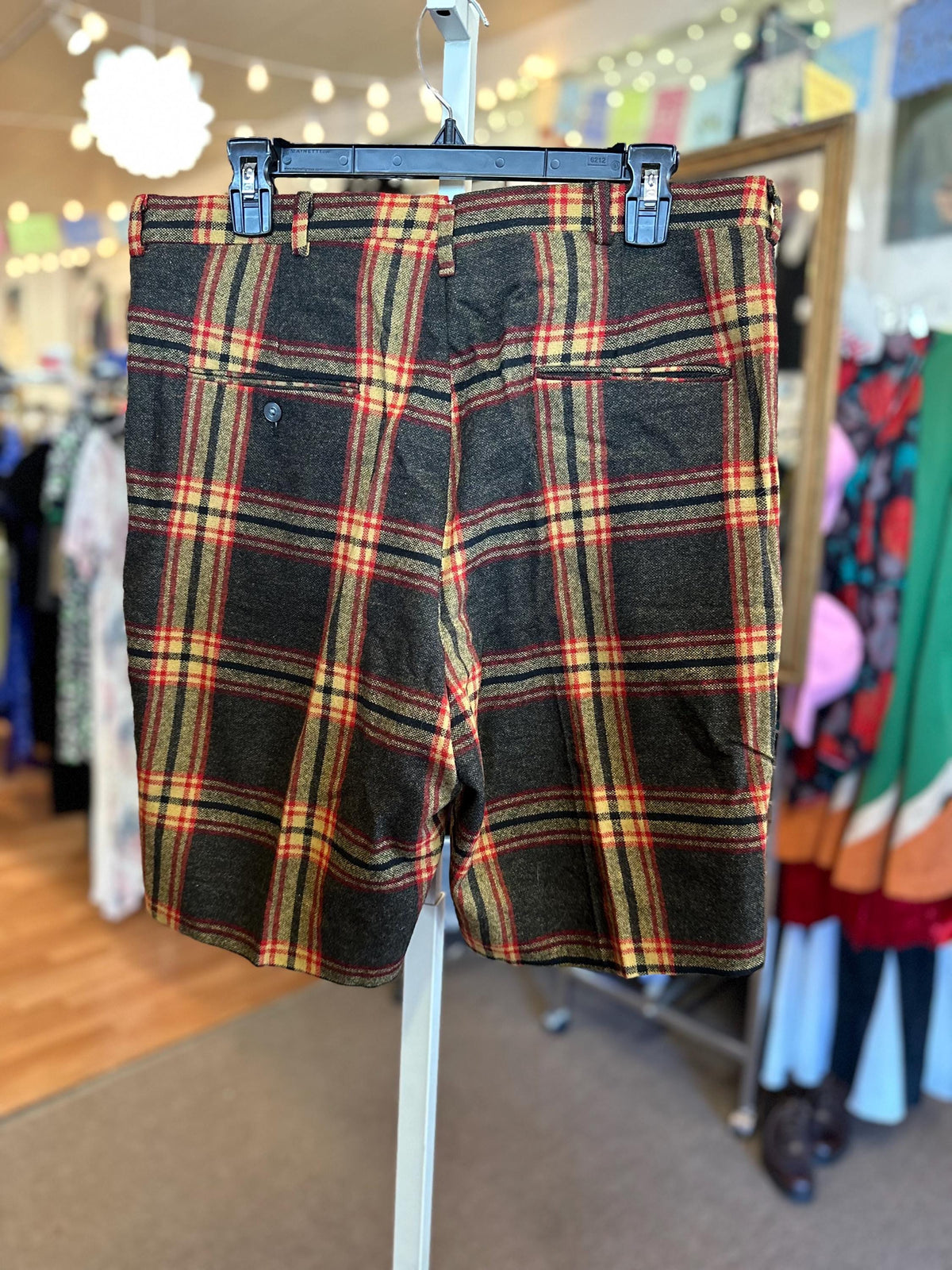 60's Wool Plaid Golf Shorts - House of Dow