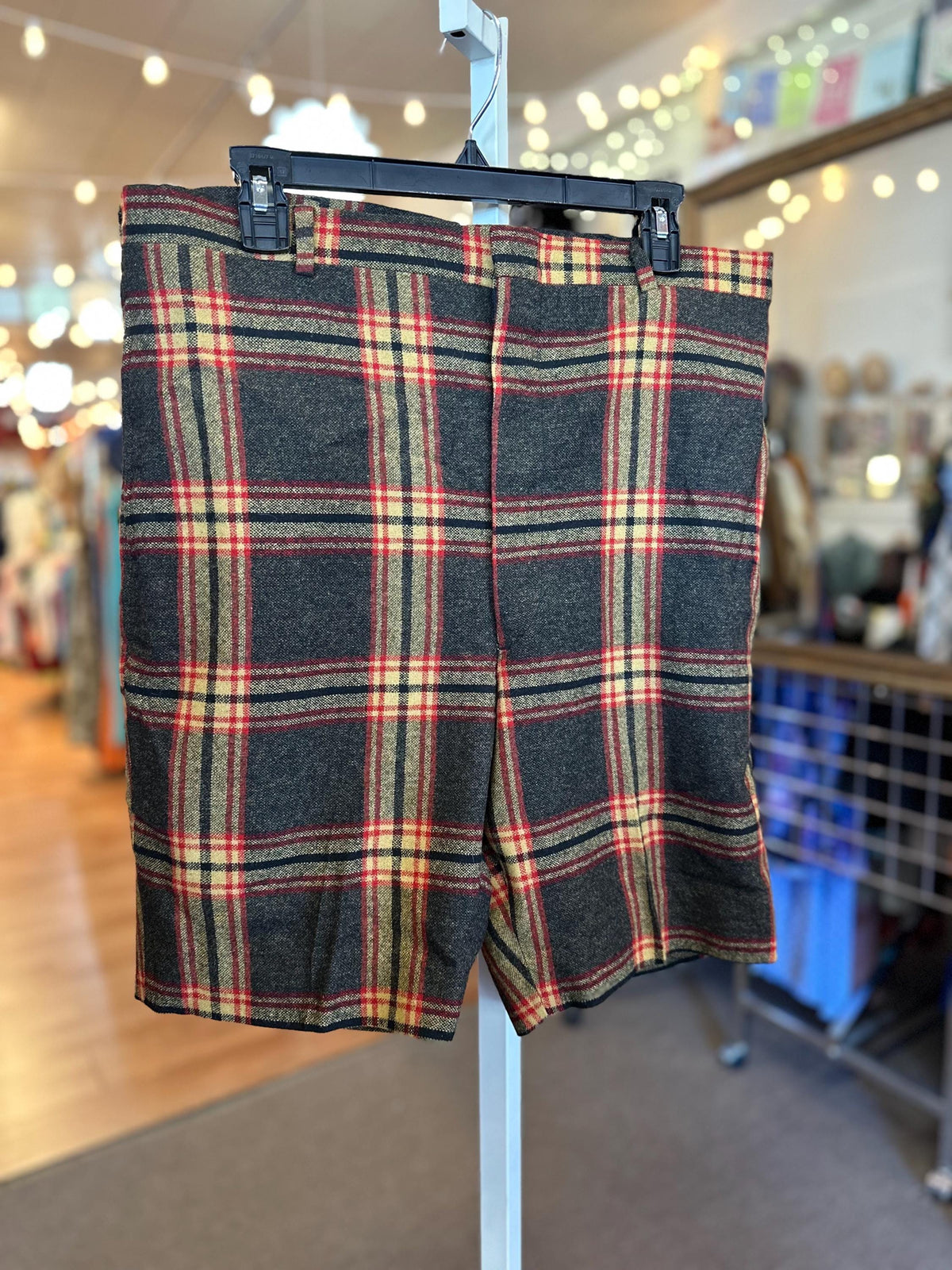 60's Wool Plaid Golf Shorts - House of Dow