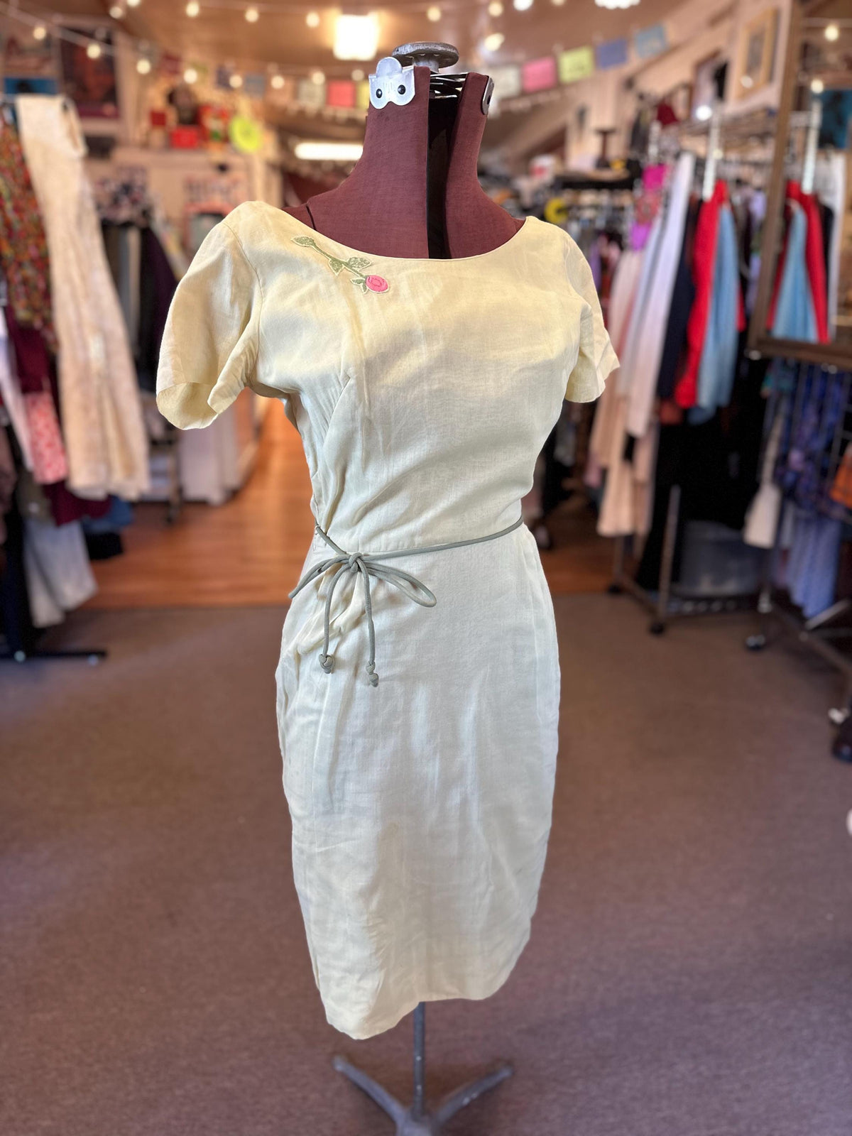 1950’s Adele Martin 100% Cotton Wiggle Dress as is - House of Dow