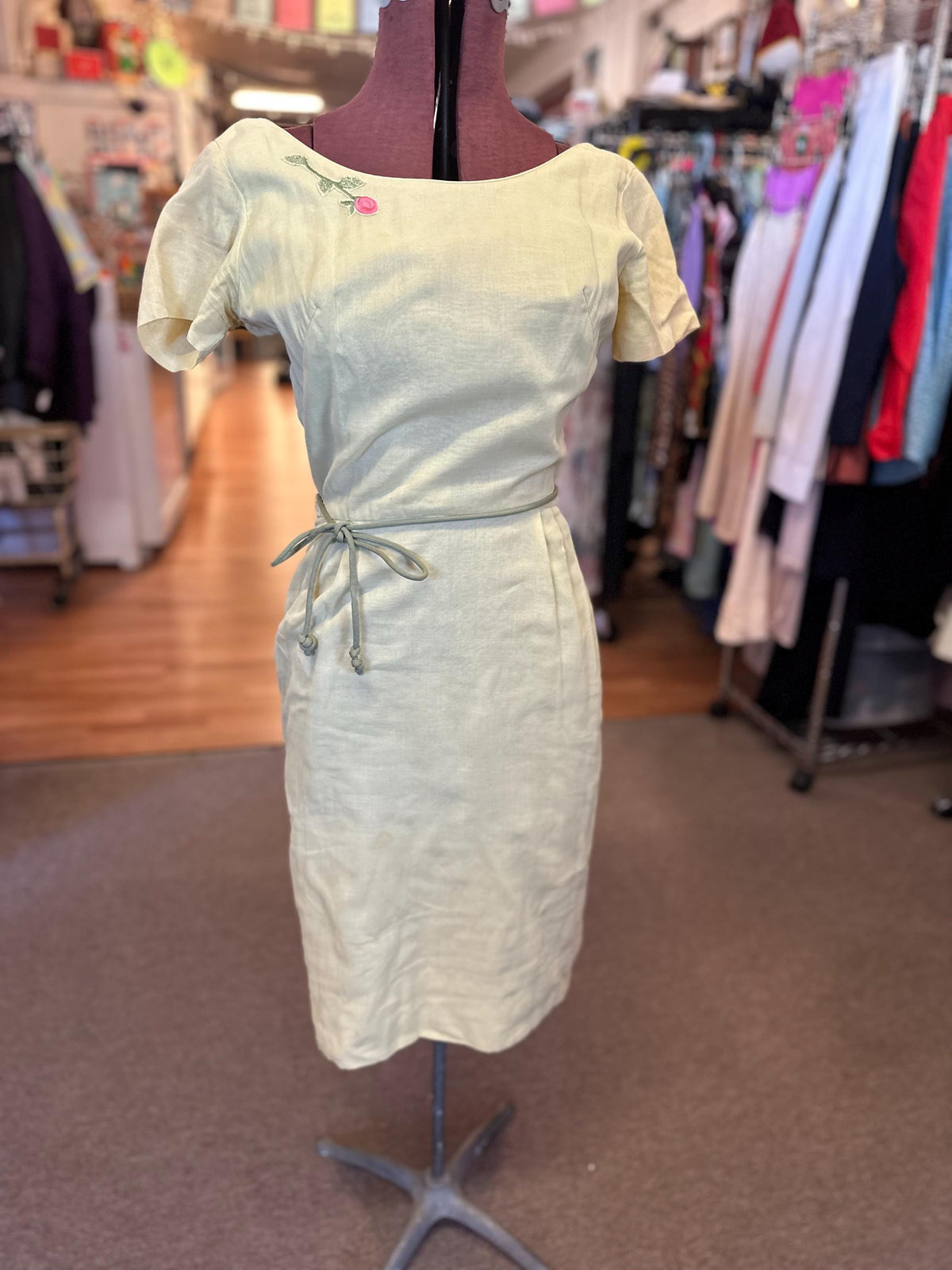 1950’s Adele Martin 100% Cotton Wiggle Dress as is - House of Dow