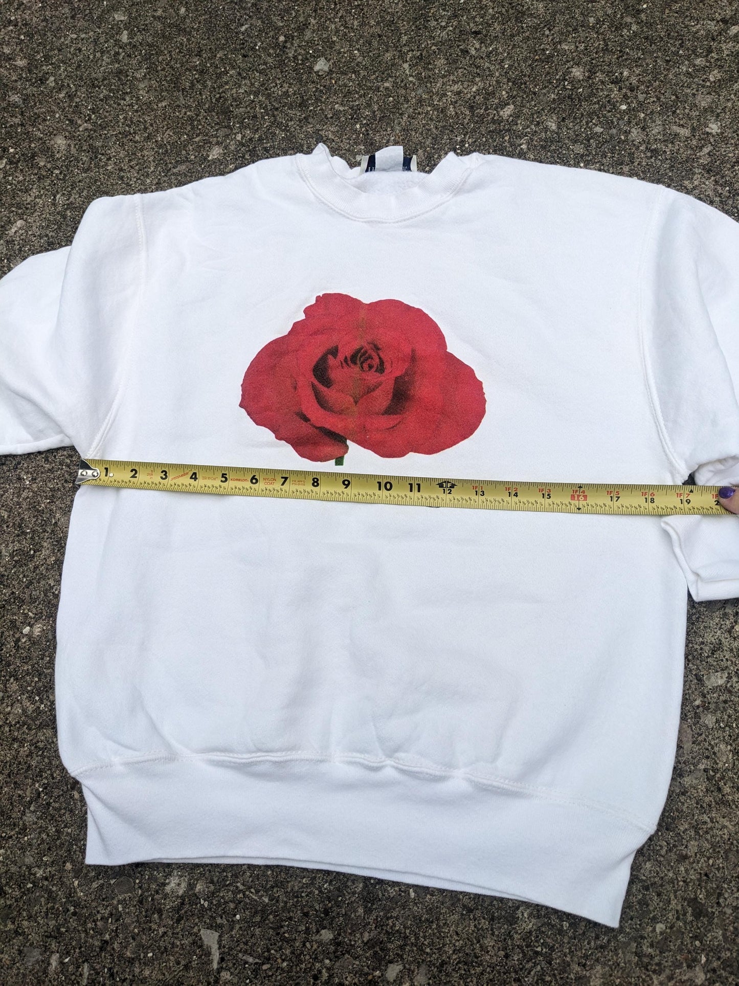 Deadstock 90s Y2k The Limited Rose white sweat shirt in Small to Medium fit As Is
