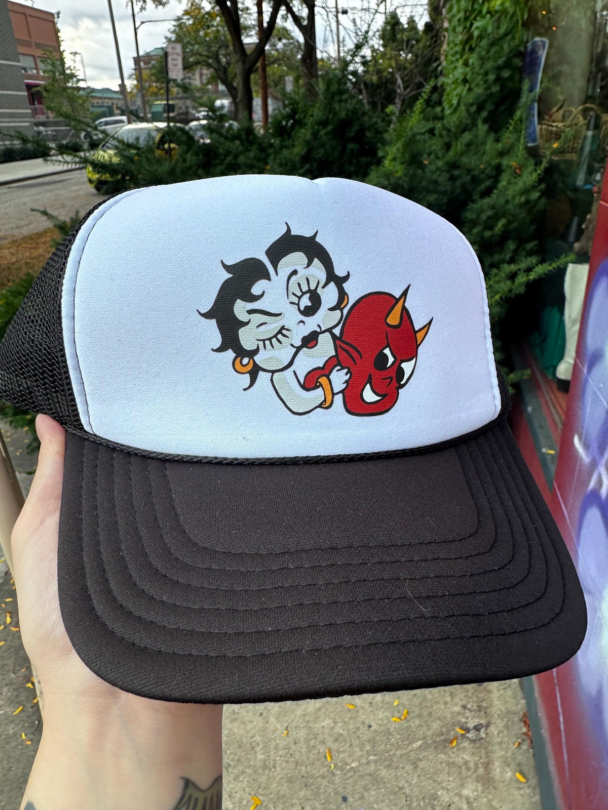 Peek a Boop Trucker by Toledo Artist D. Cooper - House of Dow
