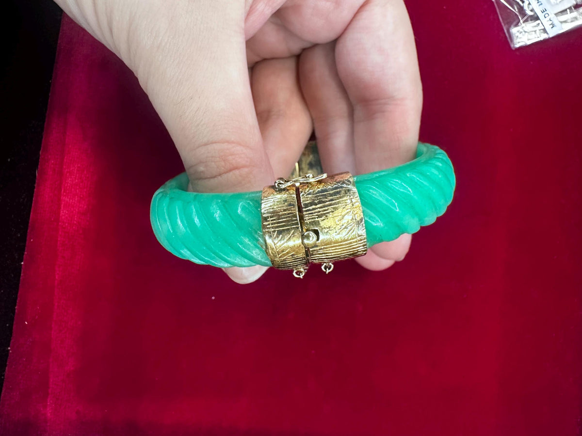 Jade Bangle with 925 clasp - House of Dow