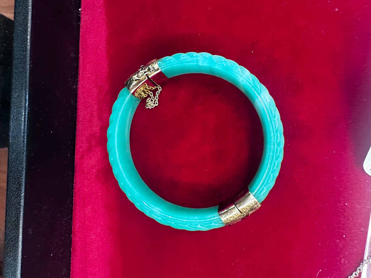 Jade Bangle with 925 clasp - House of Dow