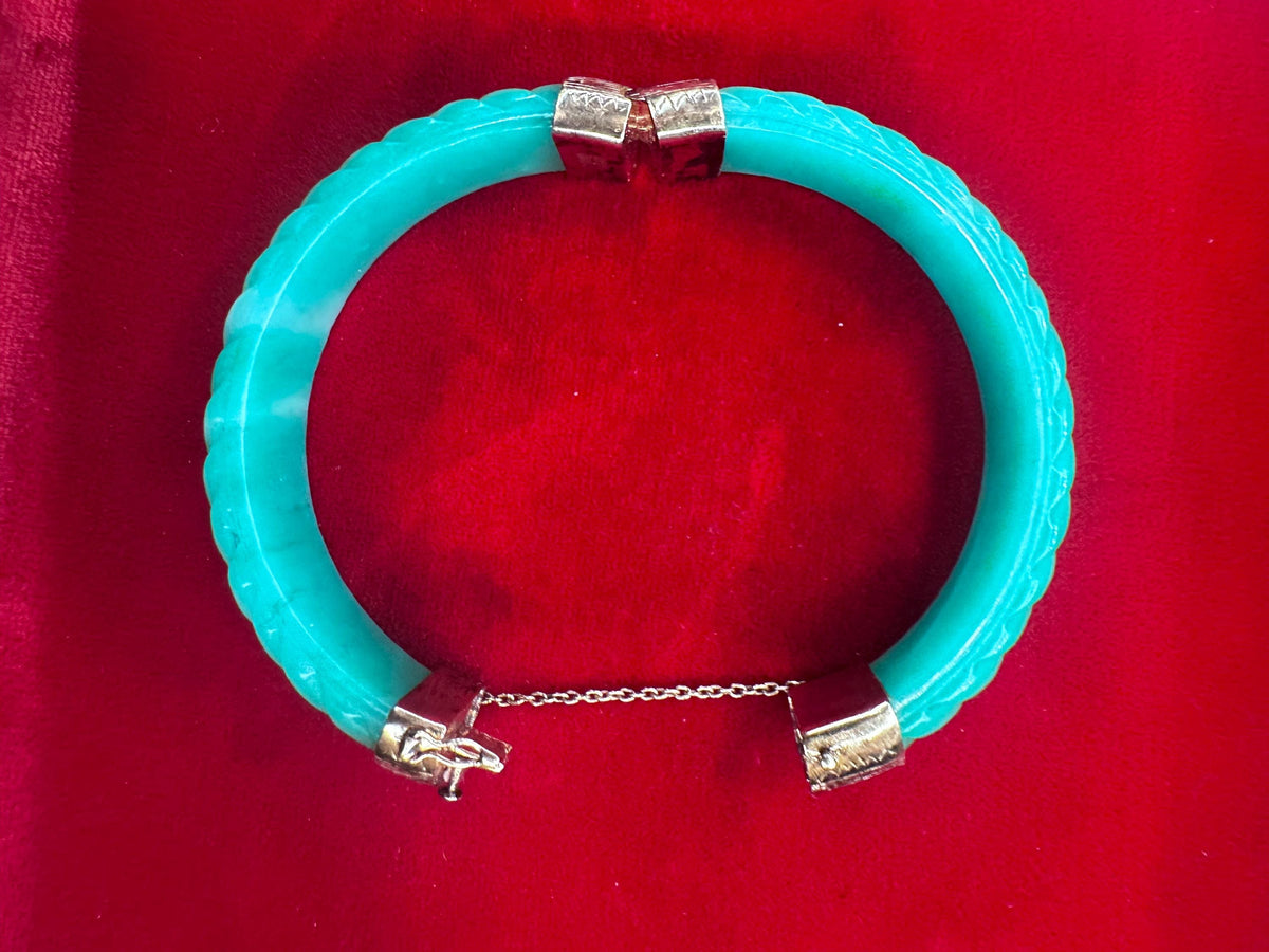 Jade Bangle with 925 clasp - House of Dow