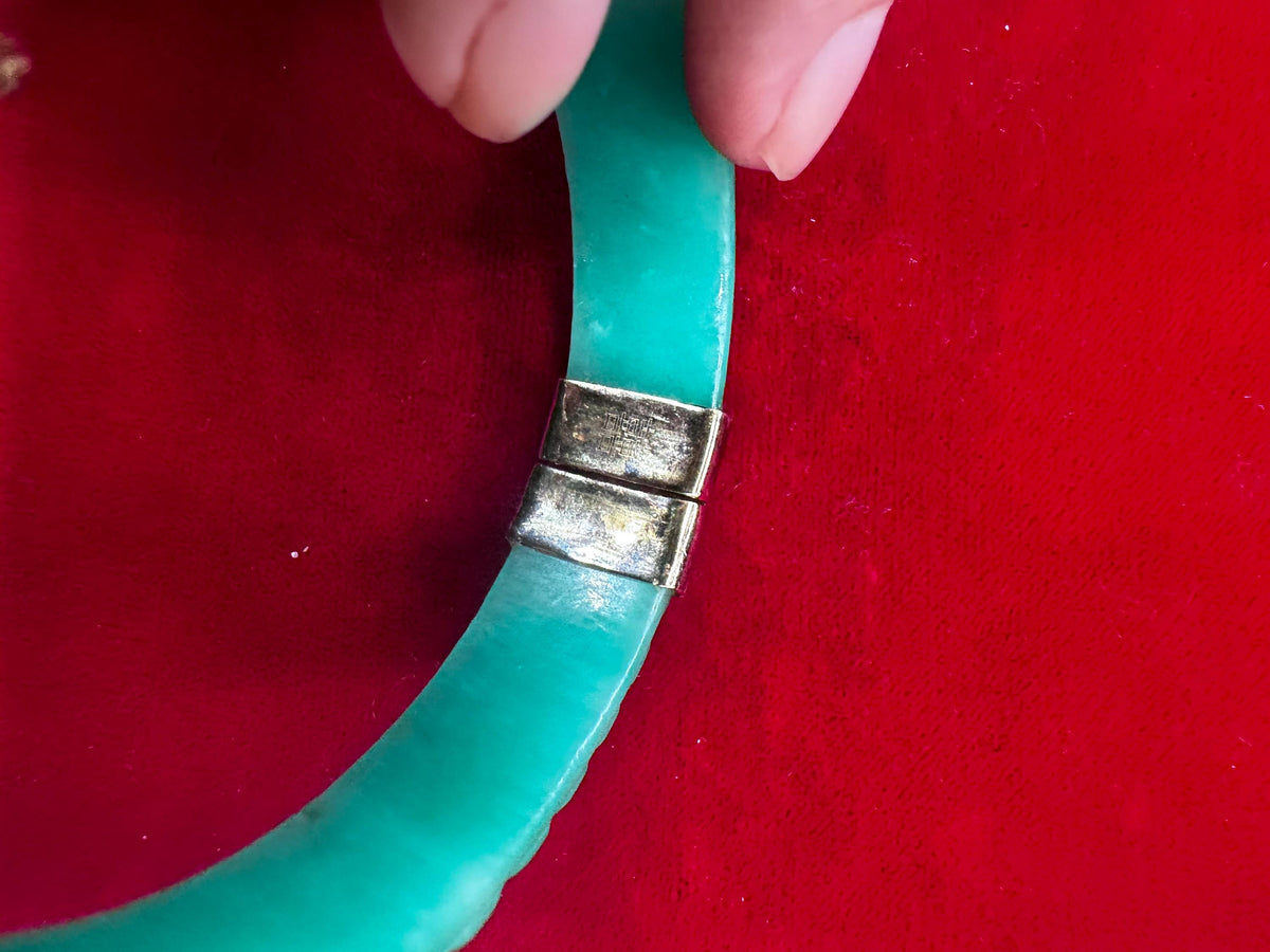 Jade Bangle with 925 clasp - House of Dow