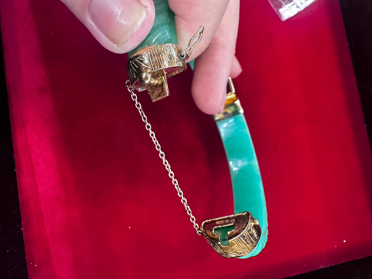 Jade Bangle with 925 clasp - House of Dow