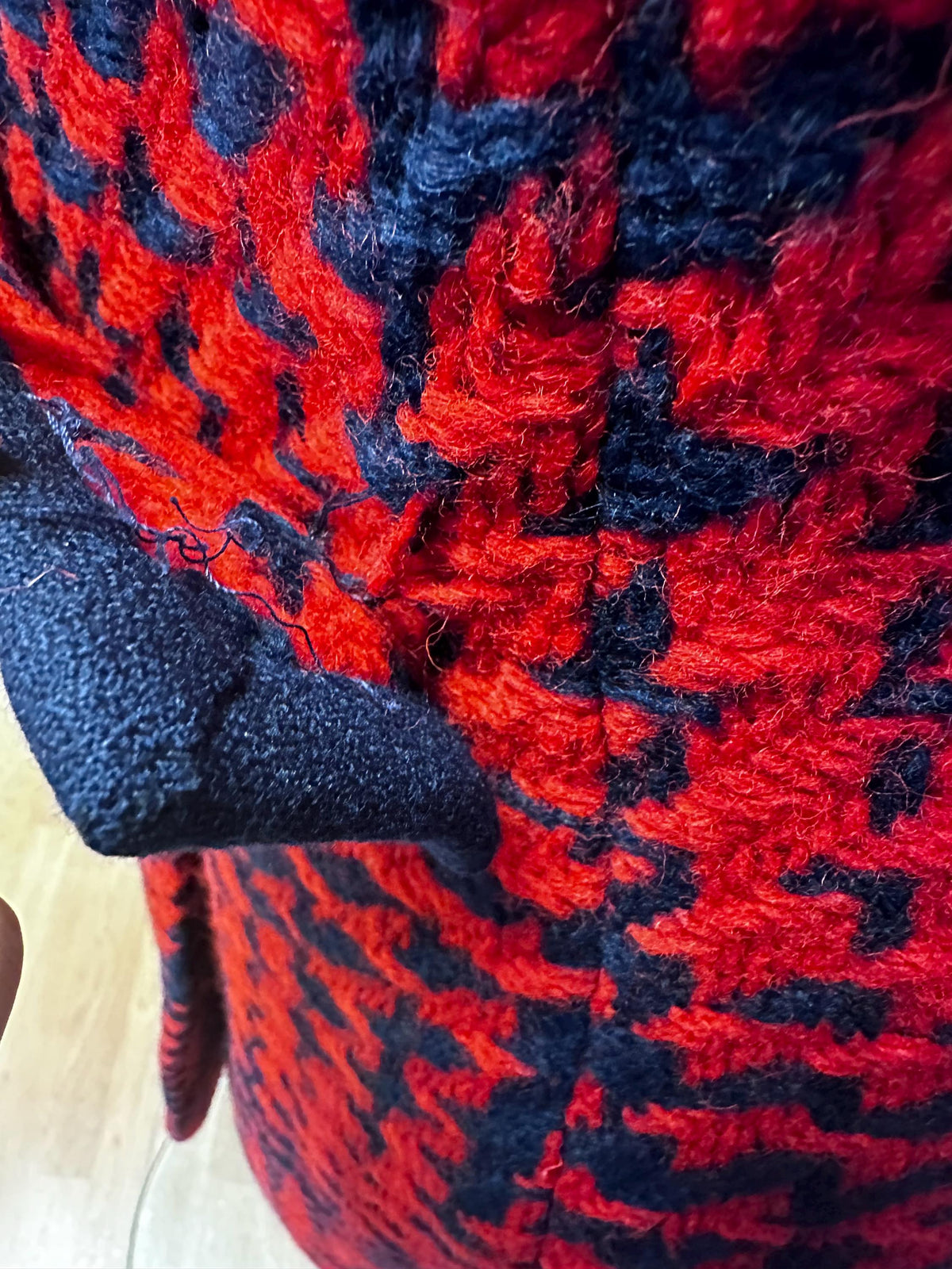 1960's Twee Cain Sloan Co Vintage Houndstooth Peacoat - House of Dow