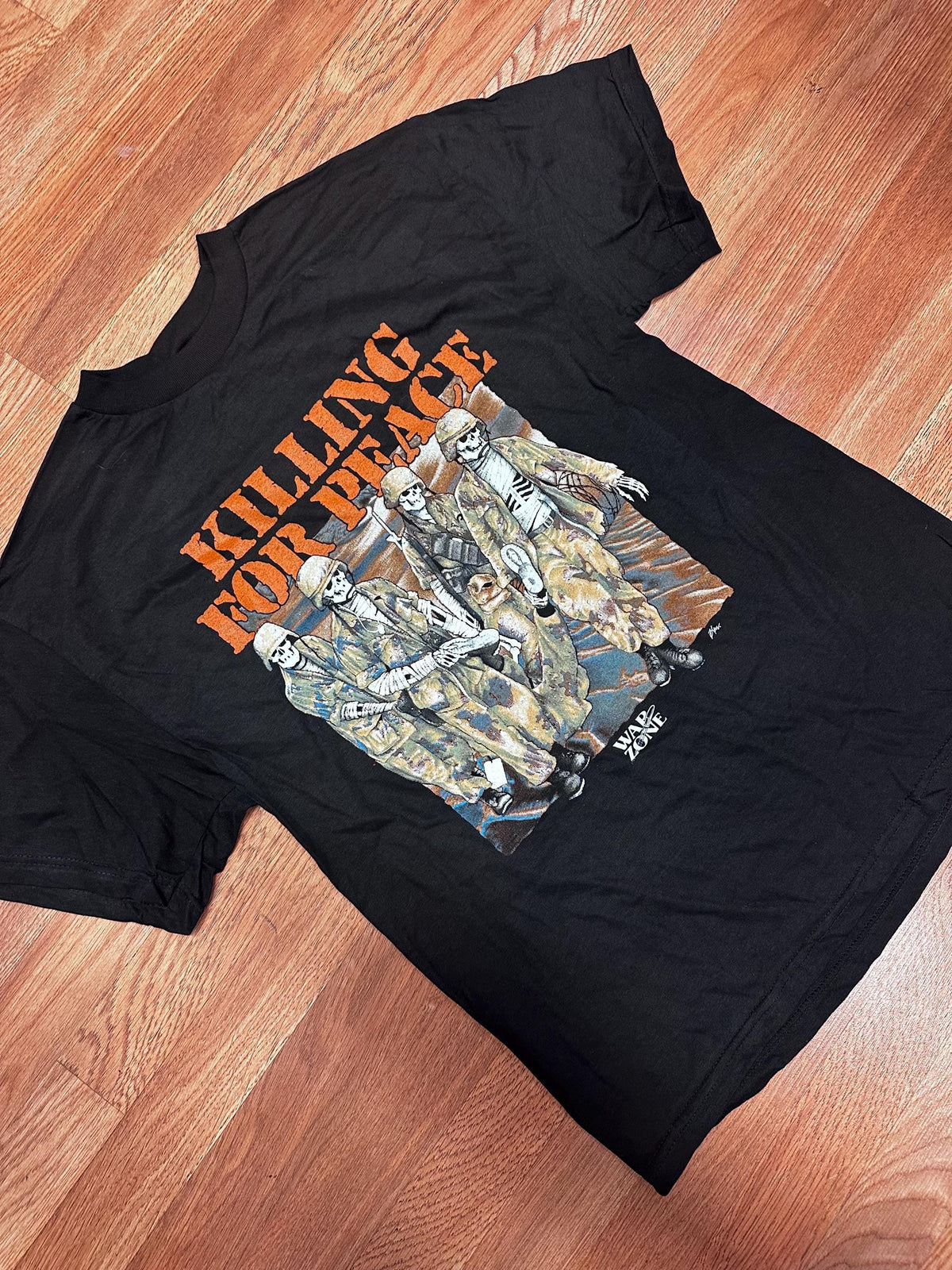 Deadstock 90s Anti-War Skeleton Killing for Peace Grunge Shirt Bootleg SALE Rare - House of Dow