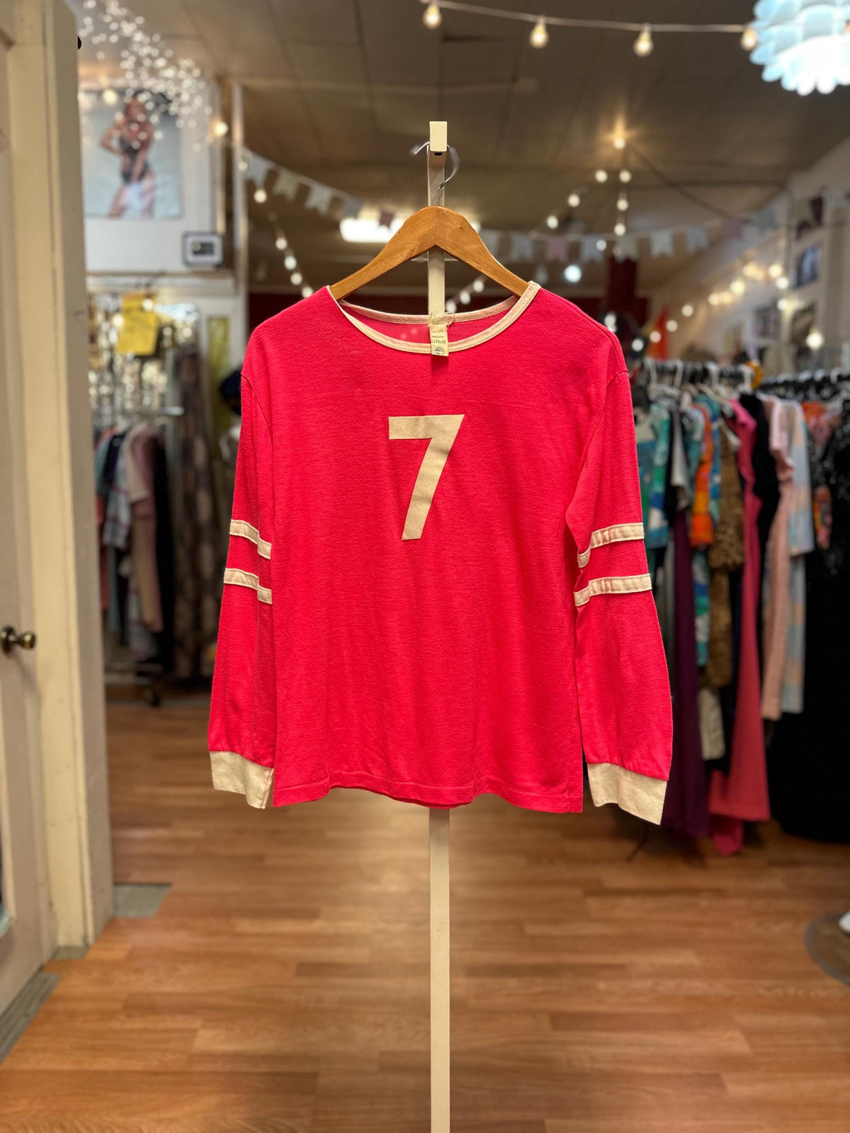 1960s'/70's Vintage Women's Hot Pink Union Made Single Stitch Jersey 7